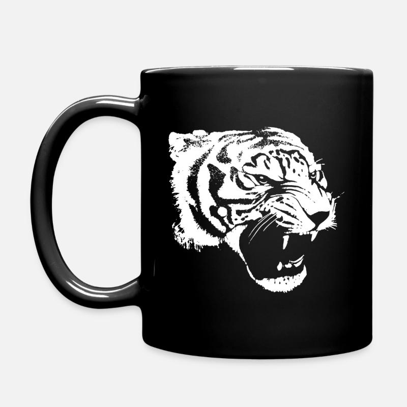 Tiger wütend - Tasse einfarbig - Schwarz