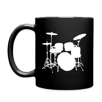 Drums - Full Colour Mug - black - Left
