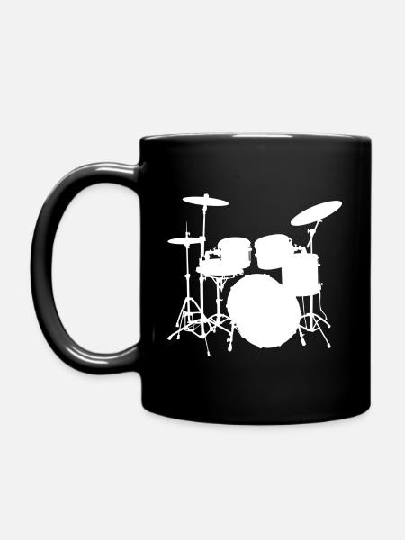 Trommeln - Tasse einfarbig - Schwarz