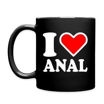 I love anal - Full Colour Mug - black - Left
