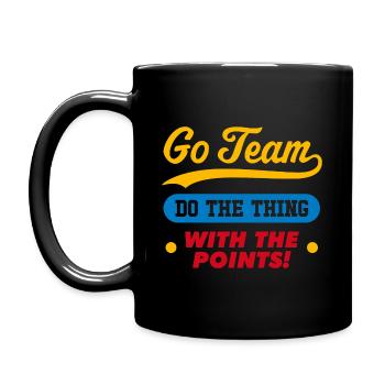 Go Team Do the thing with the points - Full Colour Mug - black - Left