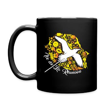 Île de la reunion paille en queue icones - Mug uni - noir - Gauche