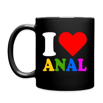 I love anal - Mug uni - noir - Gauche