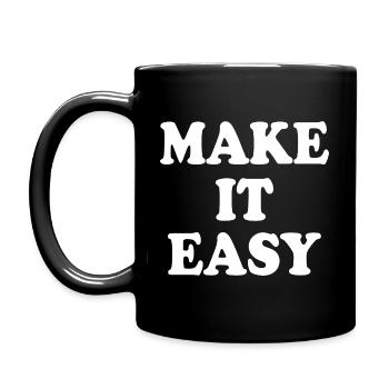 Make it easy - Tasse einfarbig - Schwarz - Links