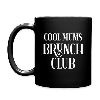 Cool Mums Brunch Club - Tasse einfarbig - Schwarz - Links