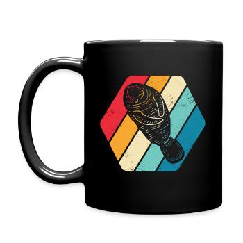 Lamantin Sirenia Mer Rétro Mer - Mug uni - noir - Gauche