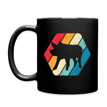 Pig Piglet Pig Farm Farm Farmer Animal Nature - Full Colour Mug - black - Left