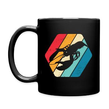 Homard Crabe Homard Ocean Sea Retro - Mug uni - noir - Gauche