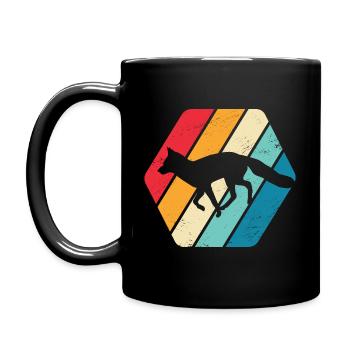 Fuchs Reineke Rotpelz Tier Wald Natur Retro - Tasse einfarbig - Schwarz - Links