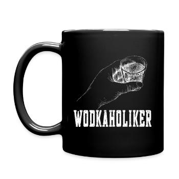 Wodkaholiker - Tasse einfarbig - Schwarz - Links