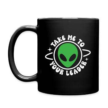 Emmenez-moi à votre chef - Mug uni - noir - Gauche