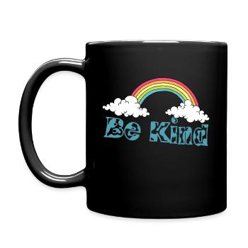 Be Kind Shirt Cute Graphic - Full Colour Mug - black - Left