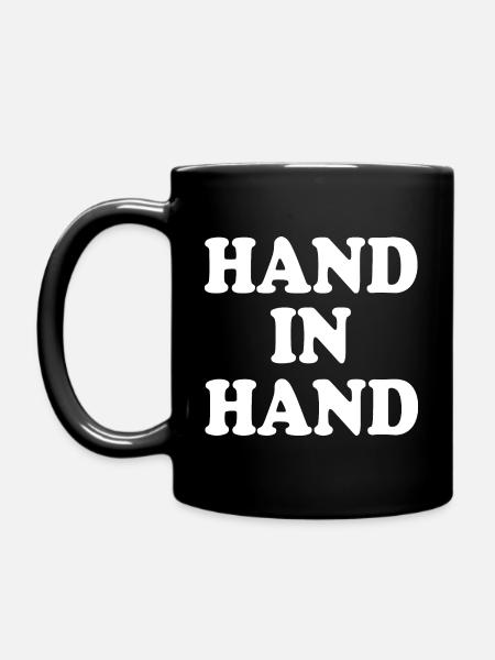 Hand in hand - Tasse einfarbig - Schwarz
