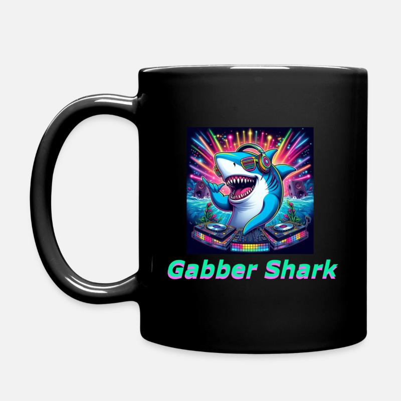 Techno Hai / Requin Gabber - Mug uni - noir