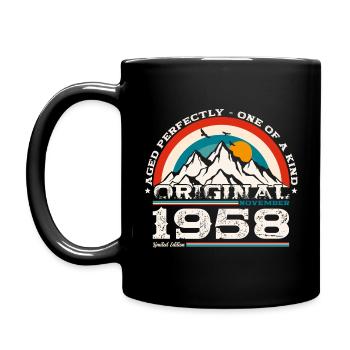 66e anniversaire Légende Novembre 1958 Volume 58 - Mug uni - noir - Gauche