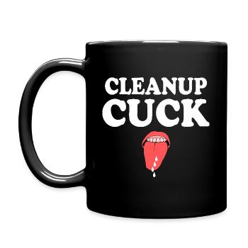 cleanup cuck - cuckold - Tasse einfarbig - Schwarz - Links