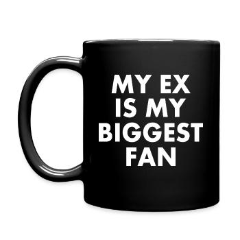 my ex is my biggest fan - Full Colour Mug - black - Left