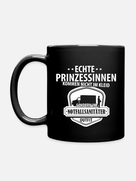 Notfallsanitäter - Tasse einfarbig - Schwarz