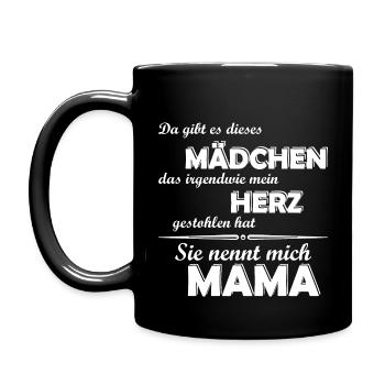 Ich liebe meine Tochter - Mama - Tasse einfarbig - Schwarz - Links