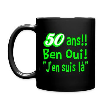 50 ans / anniversaire 50 ans / t-shirt 50 ans - Mug uni - noir - Gauche