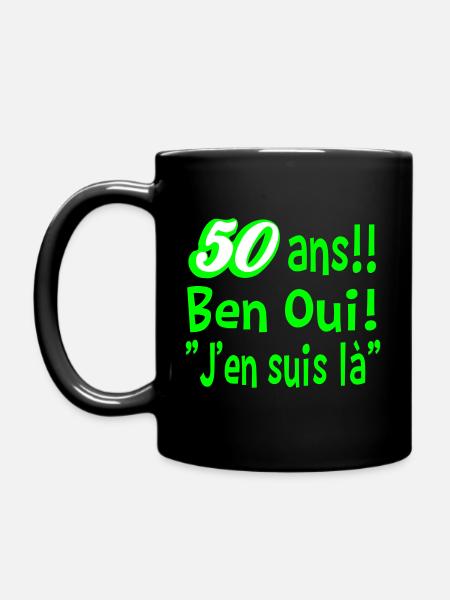 50 ans / anniversaire 50 ans / t-shirt 50 ans - Mug uni - noir