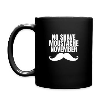 No Shave Moustache November | Bart Schnurrbart Mo - Tasse einfarbig - Schwarz - Links