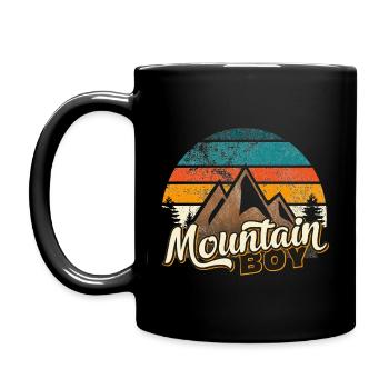 Mountain Boy Partnerlook Shirt Montagnes Hommes Retro - Mug uni - noir - Gauche