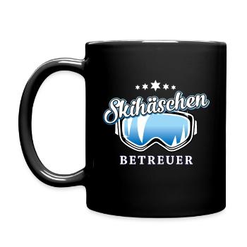 Skihasen Betreuer lustig Snowboard Geschenk Bunny - Tasse einfarbig - Schwarz - Links