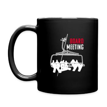 Board Meeting Snowboarding Outfit Apres Ski Party - Tasse einfarbig - Schwarz - Links