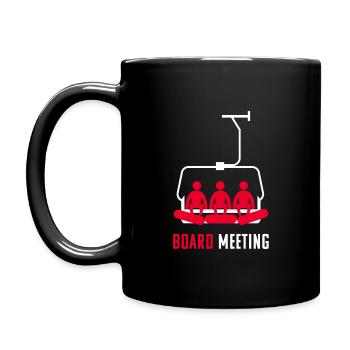 Snowboard Board Meeting! Outfit Witzig Apres Ski - Tasse einfarbig - Schwarz - Links
