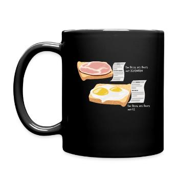 Receipt Parody Receipt of bread with ham egg - Full Colour Mug - black - Left
