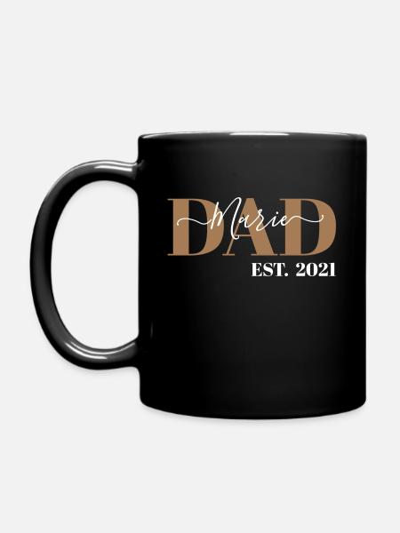 MARIE - DAD EST. 2021 - DADDY SINCE 2021 - BABY - Tasse einfarbig - Schwarz