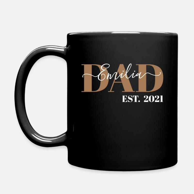 EMILIA - DAD EST. 2021 - DADDY SINCE 2021 - BABY - Tasse einfarbig - Schwarz