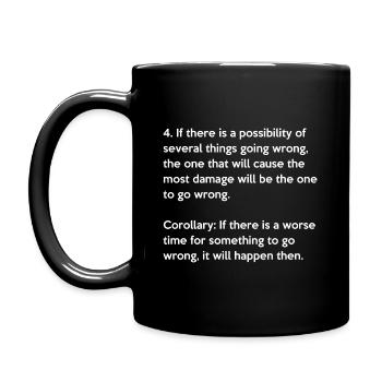 Murphy's laws - 4 If there is a possibility - Full Colour Mug - black - Left