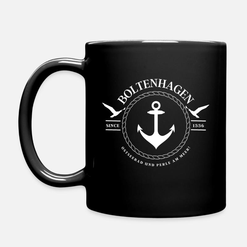 Boltenhagen , Ostseebad Perle an der Ostsee - Tasse einfarbig - Schwarz