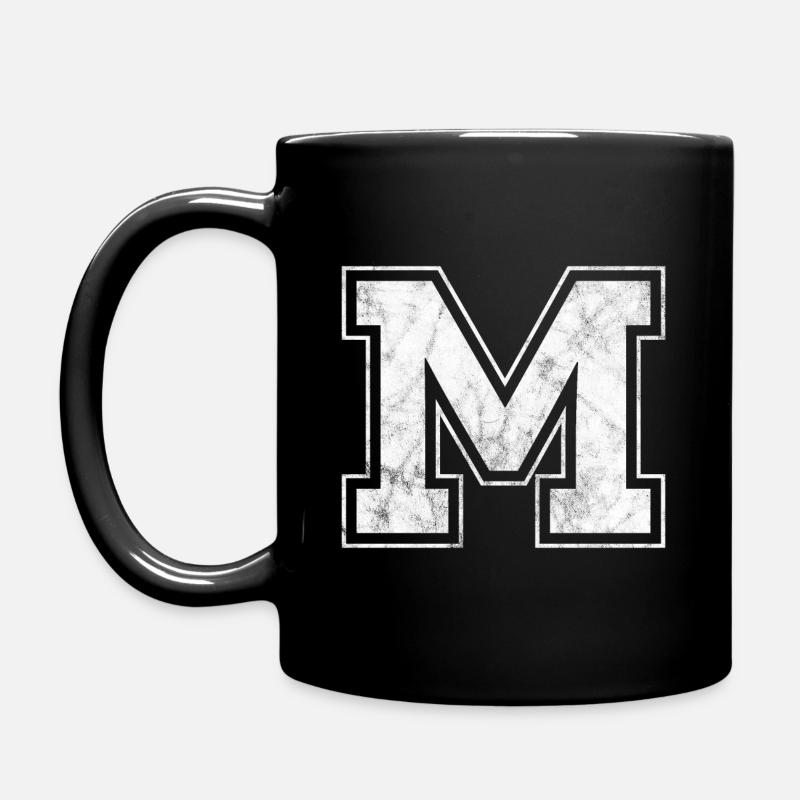 Lettre M - Mug uni - noir