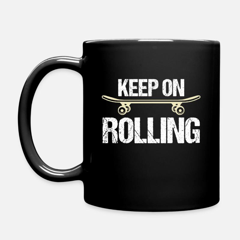 Keep on rolling - Full Colour Mug - black