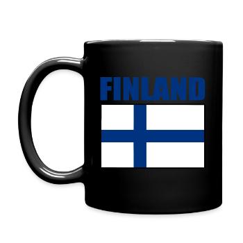Finnland - Tasse einfarbig - Schwarz - Links