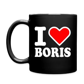 I love boris - Mug uni - noir - Gauche