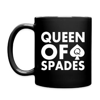 Queen of spades - Full Colour Mug - black - Left