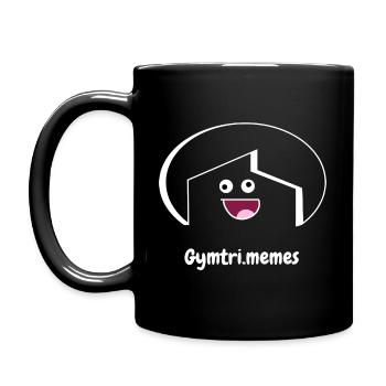 Gymtri.Memes Logo (dunkel) - Tasse einfarbig - Schwarz - Links