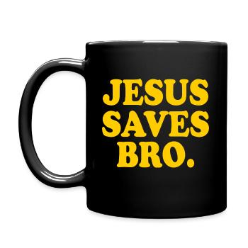 Jesus saves bro - Mug uni - noir - Gauche