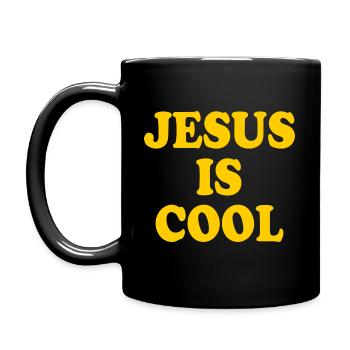 Jesus is cool - Full Colour Mug - black - Left