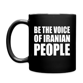 Be the voice of iranian people - Full Colour Mug - black - Left