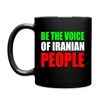 Be the voice of iranian people - Full Colour Mug - black - Left