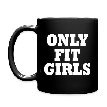 Only fit girls - Full Colour Mug - black - Left