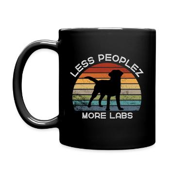 Less peoplez, more Labs - Full Colour Mug - black - Left
