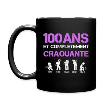 Cadeau Anniversaire Mamie 100 ans Craquante - Mug uni - noir - Gauche
