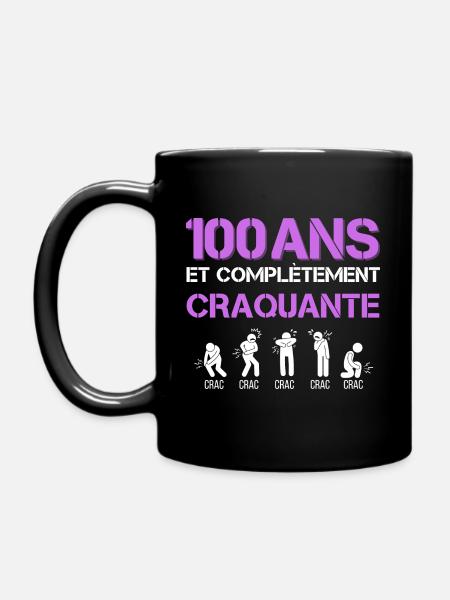 Cadeau Anniversaire Mamie 100 ans Craquante - Mug uni - noir