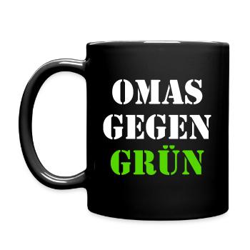 Omas gegen grün - Tasse einfarbig - Schwarz - Links